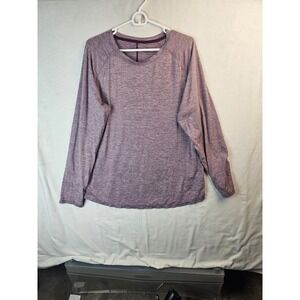 Champion C9 Duo Dry Heather Purple Long Sleeve Activewear Top XXL Raglan Tee
